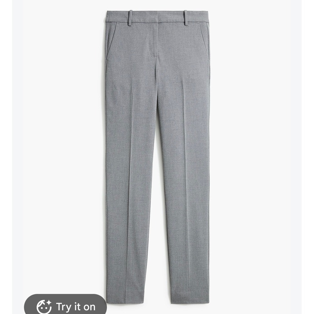 NWT J.Crew Ruby Crop Pant Heather Grey Straight Leg Trousers Size 0 Workwear